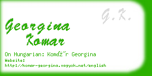 georgina komar business card